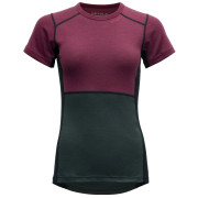 Damen-Funktionsshirt Devold Lauparen Merino 190 T-Shirt Wmn grau/lila Beetroot/Woods/Ink