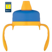 Weicher Trinkaufsatz Thermos Foogo blau/gelb