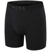 Herren-Boxershorts MOOA MerinoSilk 6in schwarz black melange