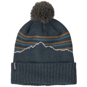 Wintermütze Patagonia Powder Town Beanie blau/grau Fitz Roy Stripe Knit: Smolder Blue