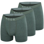 Herren-Boxershorts MOOA MerinoSilk 4in 3-pack grün green melange