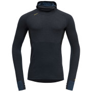 Herren Funktions-Sweatshirt Devold Tuvegga Merino Hoodie Man schwarz/blau Flood