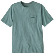 Herren-T-Shirt Patagonia Men's Boardshort Logo Pocket Responsibili-Tee blau Blue Sage