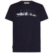 Herren T-Shirt Icebreaker Men Merino 150 Tech Lite SS Tee The Peaks dunkelblau Midnight Navy