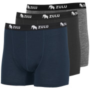 Herren-Boxershorts Zulu Merino 160 3-pack mix1 black+grey melange+navy
