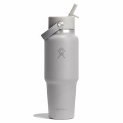 Thermoflasche Hydro Flask Wide Flex Straw Travel Bottle 32 Oz grau birch