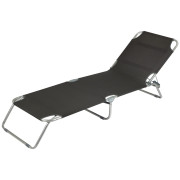 Strandliege Bo-Camp Sun lounger with sunscreen schwarz Black
