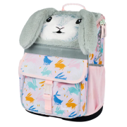 Schulrucksack für Unterstufe Baagl Zippy grau/rosa Bunny