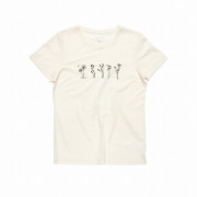 Damen-T-Shirt Devold Classic "Flowers" Tee Wmn weiß White