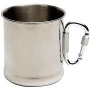Tasse Bo-Camp Mug Stainless Steel mit der Karabine