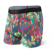 Boxershorts Saxx Quest Boxer Brief Fly rot/grau GreenVividForest