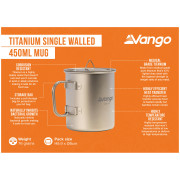 Tasse Vango Titanium Single Walled Mug 450ml