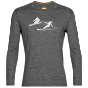 Herren-T-Shirt Icebreaker 200 Oasis LS Crewe Last Run grau gritstone heather