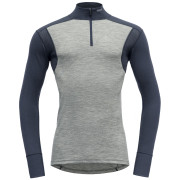 Herren-T-Shirt Devold Hiking Half Zip Neck grau GrayMelange/Night
