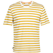 Herren-T-Shirt Icebreaker Drayden SS Tee Stripe beige ecru heather/silent gold/s
