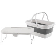 Picknickkorb Easy Camp Cerf Picnic Basket & Table weiß/grau