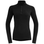Damen-Funktionsshirt Devold Duo Active Merino 205 Z.Neck schwarz/grau BLACK