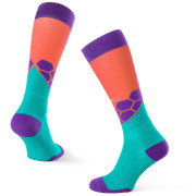 Kompressionsstrümpfe Warg Runner W blau/orange aqua/orange