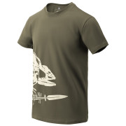 Herren-T-Shirt Helikon-Tex T-Shirt (Full Body Skeleton) grün Olive Green