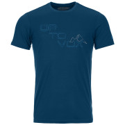 Herren-T-Shirt Ortovox 185 Merino Tangram Logo Ts M blau petrol blue