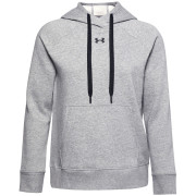 Damen-Sweatshirt Under Armour Rival Fleece HB Hoodie grau Steel Medium Heather / Black / Black