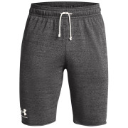 Herrenshorts Under Armour Rival Terry Short grau/weiß Castlerock Light Heather / / Onyx White