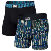 Boxershorts Saxx Vibe Super Soft BB 2Pk 2023 blau/schwarz ModernFairisle/BlackGeo