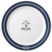 Teller Brunner Dinner plate blue weiß/blau