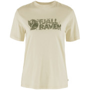 Damen-T-Shirt Fjällräven Lush Logo T-shirt W beige/weiß Chalk White