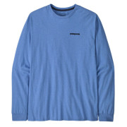 Herren-T-Shirt Patagonia P-6 Logo Responsibili Tee LS hellblau Abundant Blue