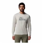 Herren-T-Shirt Columbia Parsons Point™ Ls Graphic Tee beige Dark Stone Heather Framed Peakscape