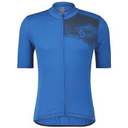 Herren Radtrikot Scott M's Gravel Merino SS blau storm blue/midnight blue