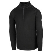 Herren-T-Shirt Zulu Merino 160 Zip Long schwarz Black