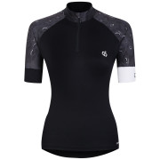 Damen-Radtrikot Dare 2b Follow Through Jrsy schwarz Black/Black Dash Animal