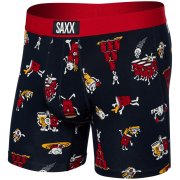 Boxershorts Saxx Vibe Super Soft BB blau/rot party foul-dark ink