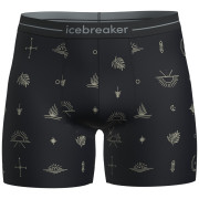 Herren-Boxershorts Icebreaker M Mer 150 Anatomica Boxers Explore More schwarz/beige Black/Aop
