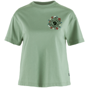 Damen-T-Shirt Fjällräven Fjällblomster Logo T-shirt W grün Misty Green