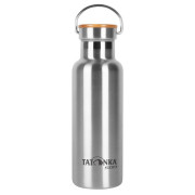 Edelstahl-Thermoflasche Tatonka Hot + Cold Stuff Bamboo Lid 500 silber