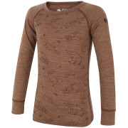Kinder-T-Shirt Zulu Merino Woody 160 Long braun brown