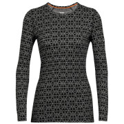 Damen-Funktionsshirt Icebreaker 250 Vertex LS Crewe Alpine Geo schwarz black/snow/j