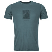 Herren-T-Shirt Ortovox 120 Cool Tec Mtn Cut Ts M blau/grau dark arctic grey