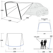 Aufblasbares Busvorzelt Outwell Touring Canopy Air