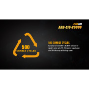 Wiederaufladbare Batterien Fenix 18650 2600 mAh USB Li-ion