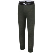 Kinderunterhose Zulu Merino 160 grün dark green melange
