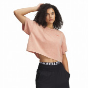Damen-T-Shirt Under Armour HWT WASH SS hellrosa Pink