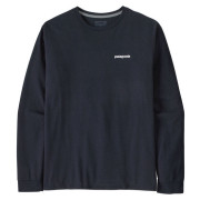 Herren-T-Shirt Patagonia P-6 Logo Responsibili Tee LS blau/hellblau New Navy