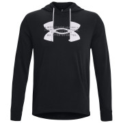 Herren-Sweatshirt Under Armour Rival Terry Logo Hoodie schwarz Black/Pitch Gray/Onyx White