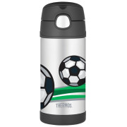Kinder Thermoflasche Thermos Funtainer schwarz Football