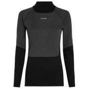 Damen-Funktionsshirt Icebreaker Women Mer 200 Oasis+ LS High Neck schwarz/grau Blk/Jtht/Und/Cb