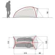 Ultraleichtes Zelt für 2 Personen Vaude Ultralight Hogan 2P